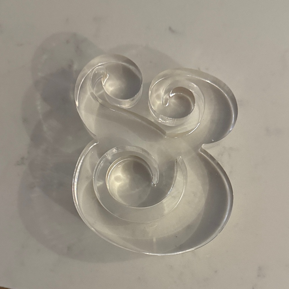Elegant Clear Acrylic Art Sculpture